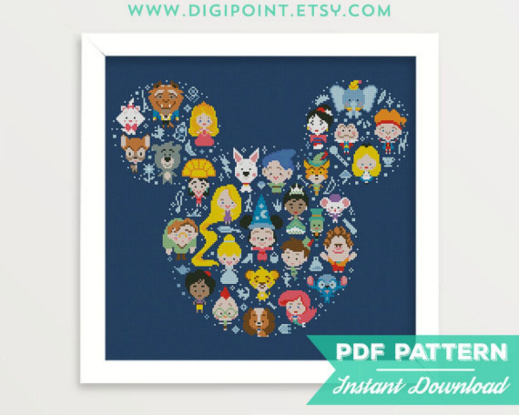 10 Disney Inspired Cross Stitch Patterns - 100 Cross Stitch Patterns To Mix And Match