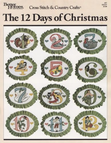 12 Days of Christmas Better Homes amp Gardens Christmas Cross Stitch  - 12 Days Of Christmas Cross Stitch Pattern