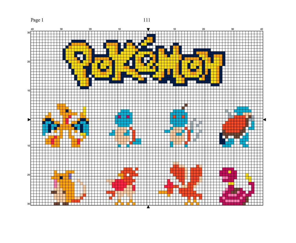151 Pokemon Cross Stitch Pattern Generation 1 Pok mon Video Etsy - Pokemon Cross Stitch Pattern Book