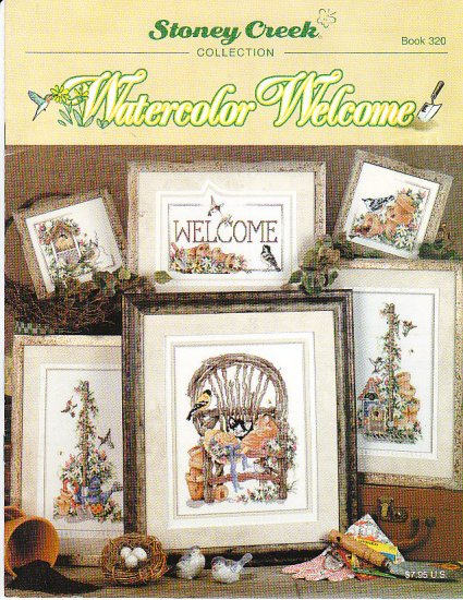  6 Cross Stitch Patterns Stoney Creek WATERCOLOR WELCOME - Stoney Creek Cross Stitch Free Patterns