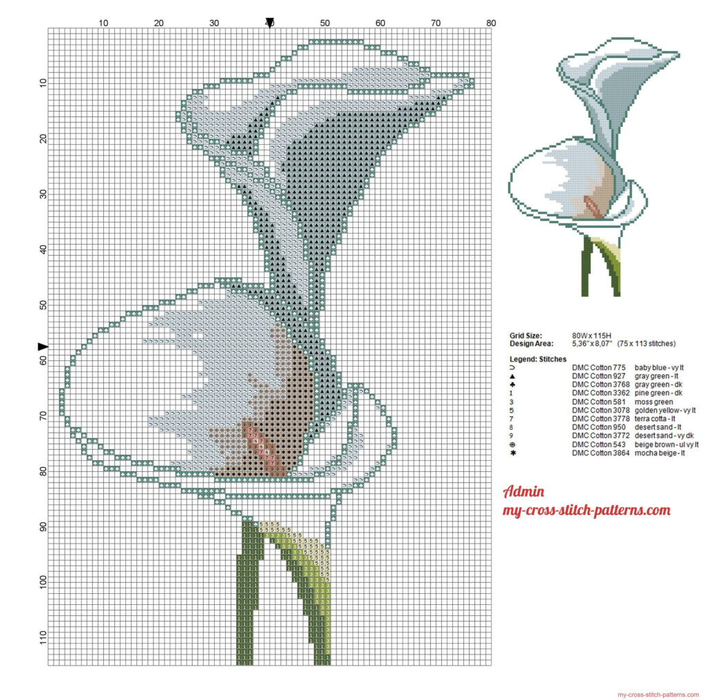 A Calla Lily Flower Cross Stitch Pattern Free Cross Stitch Patterns  - Stargazer Lily Cross Stitch Pattern Free
