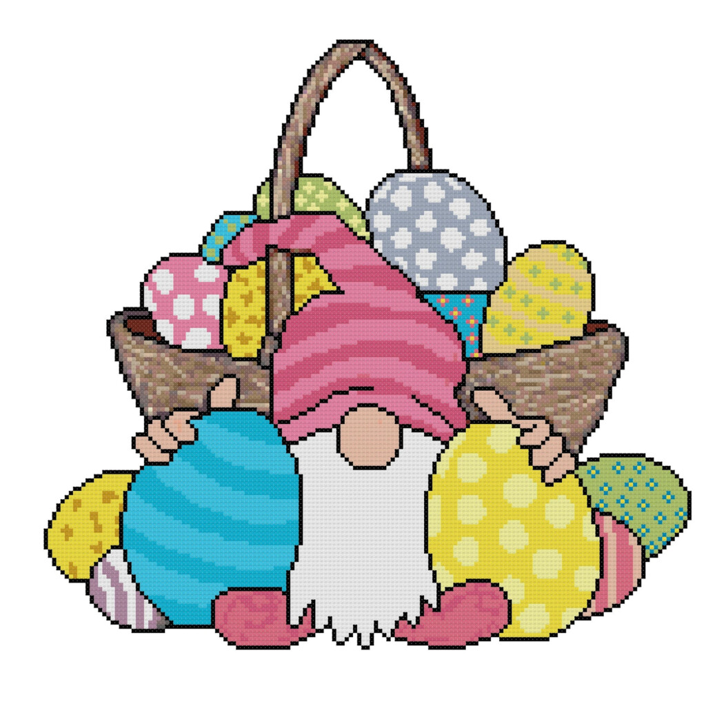 A Gnome Easter Counted Cross Stitch Pattern PDF File Download Etsy - Free Easter Counted Cross Stitch Patterns