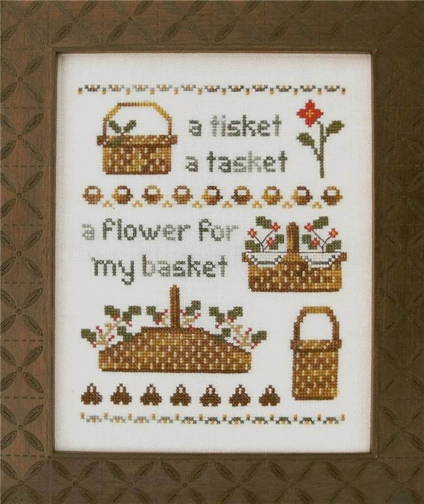A Tisket A Tasket Counted Cross Stitch Pattern Etsy - A Tisket A Tasket Cross Stitch Pattern