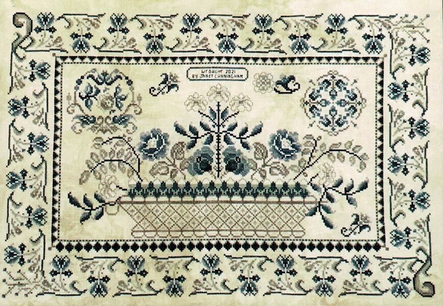 A Tisket A Tasket Cross Stitch Pattern By Rosewood Manor variant S  - A Tisket A Tasket Cross Stitch Pattern