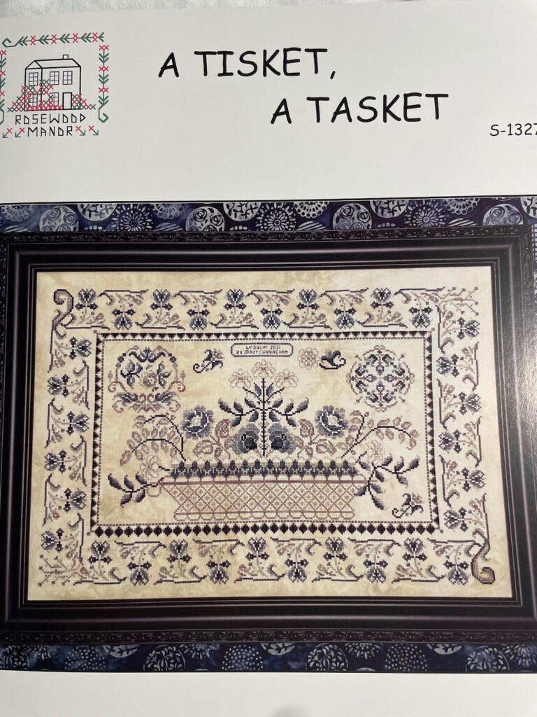 A TISKET A TASKET Rosewood Manor Cross Stitch Chart Pattern Only  - A Tisket A Tasket Cross Stitch Pattern