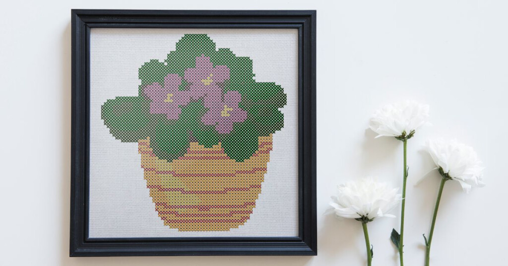 African Violet Cross Stitch Pattern free Craft With Cartwright - Violet Cross Stitch Pattern Free