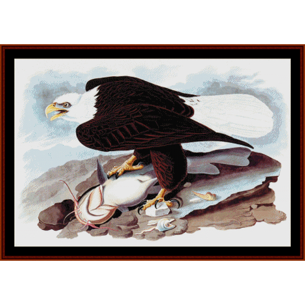 American Bald Eagle Wildlife Cross Stitch Pattern By Cross Stitch  - Bald Eagle Cross Stitch Pattern