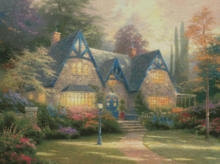 Americana Cross Stitch Thomas Kinkade Cross stitch Patterns Set 17  - Thomas Kinkade Cross Stitch Pattern Book