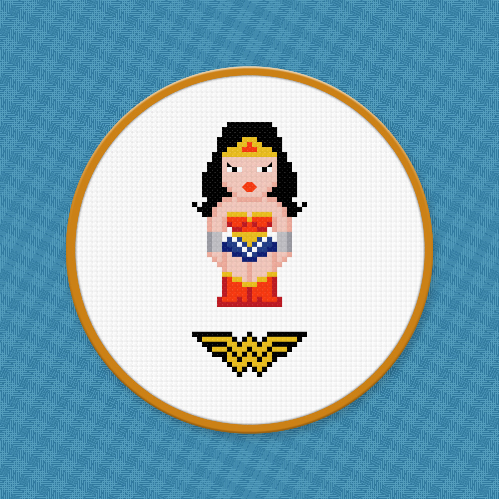 Anna Vozika s Blog Wonder Woman Cross Stitch PDF Pattern Download - Wonder Woman Cross Stitch Pattern
