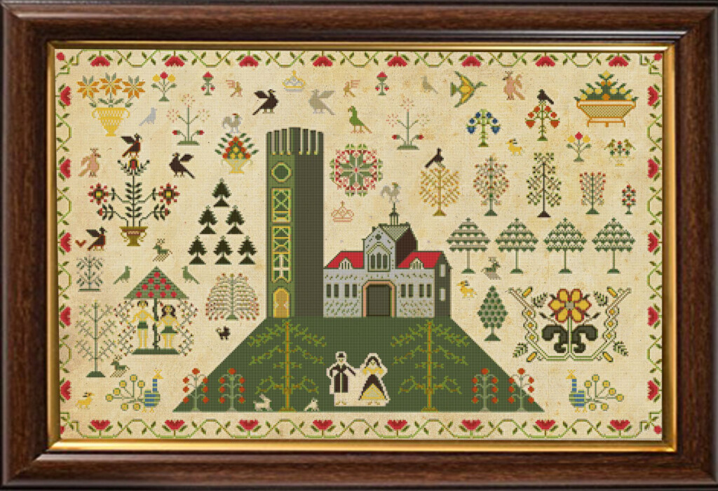 Antique 1836 Scottish Sampler Reproduction Cross Stitch Counted Chart  - Antique Cross Stitch Sampler Patterns