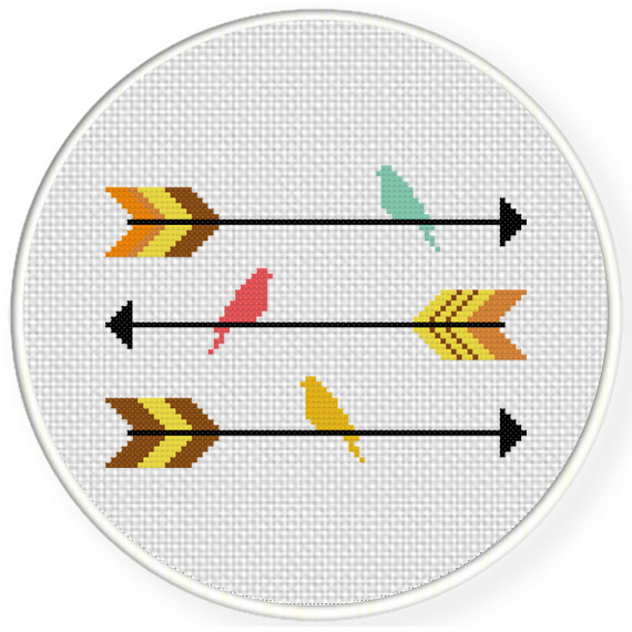 Arrows And Birds Cross Stitch Pattern Daily Cross Stitch - Love Birds Cross Stitch Pattern