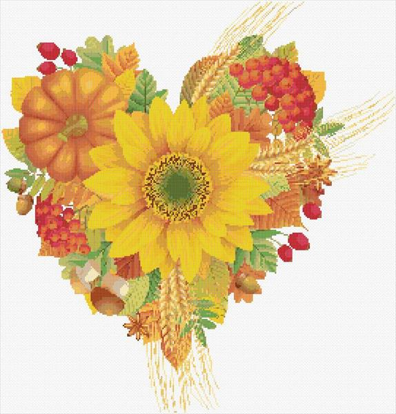 Autumn Cross Stitch Designs - Angel Of Autumn Cross Stitch Pattern