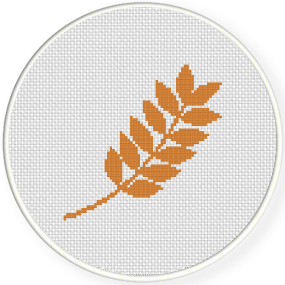 Autumn Leaf Cross Stitch Pattern Daily Cross Stitch - Holly Leaf Cross Stitch Pattern
