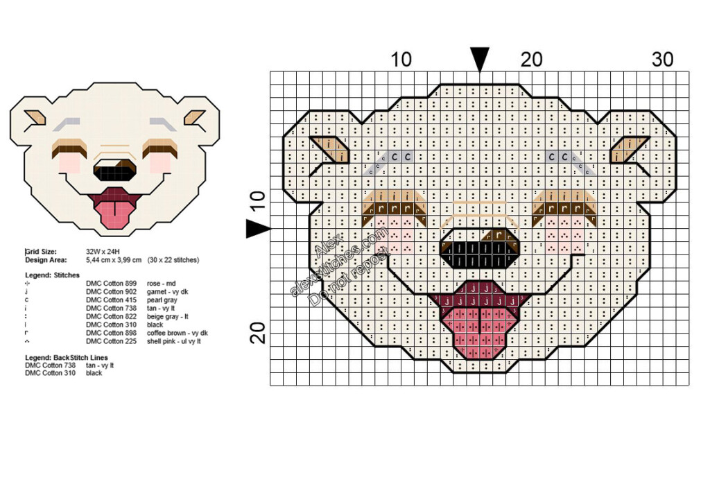 Baby Teddy Bear Free Small Cross Stitch Pattern 30x22 Free Cross  - Small Bear Cross Stitch Pattern