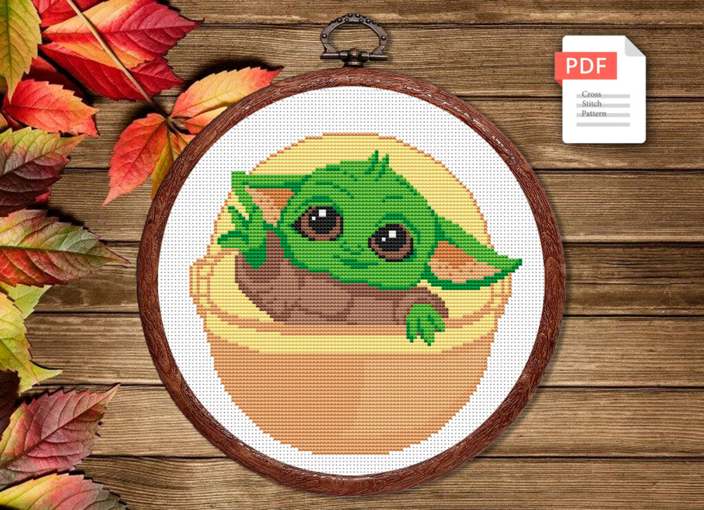 Baby Yoda Cross Stitch Pattern Movies Cross Stitch Pattern Inspire  - Free Cross Stitch Pattern Generator Online