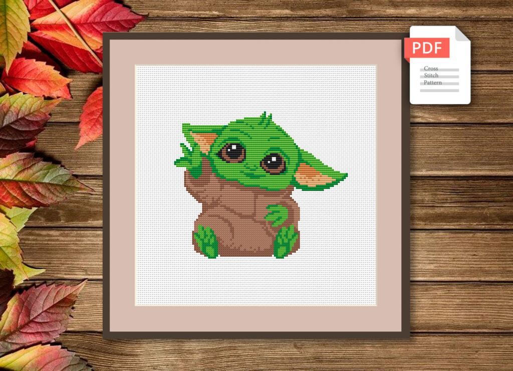 Baby Yoda Cross Stitch Pattern Movies Cross Stitch Pattern Inspire  - Free Yoda Cross Stitch Pattern