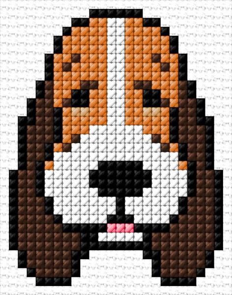 Basset Hound Cross Stitch Designs - Basset Hound Cross Stitch Patterns