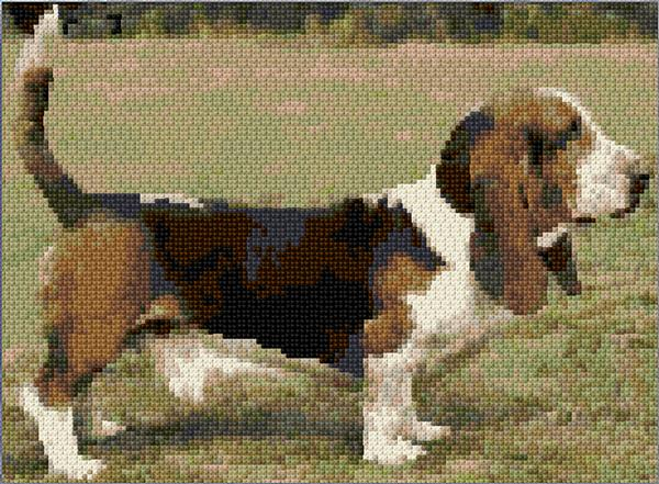 Basset Hound Cross Stitch Designs - Basset Hound Cross Stitch Patterns