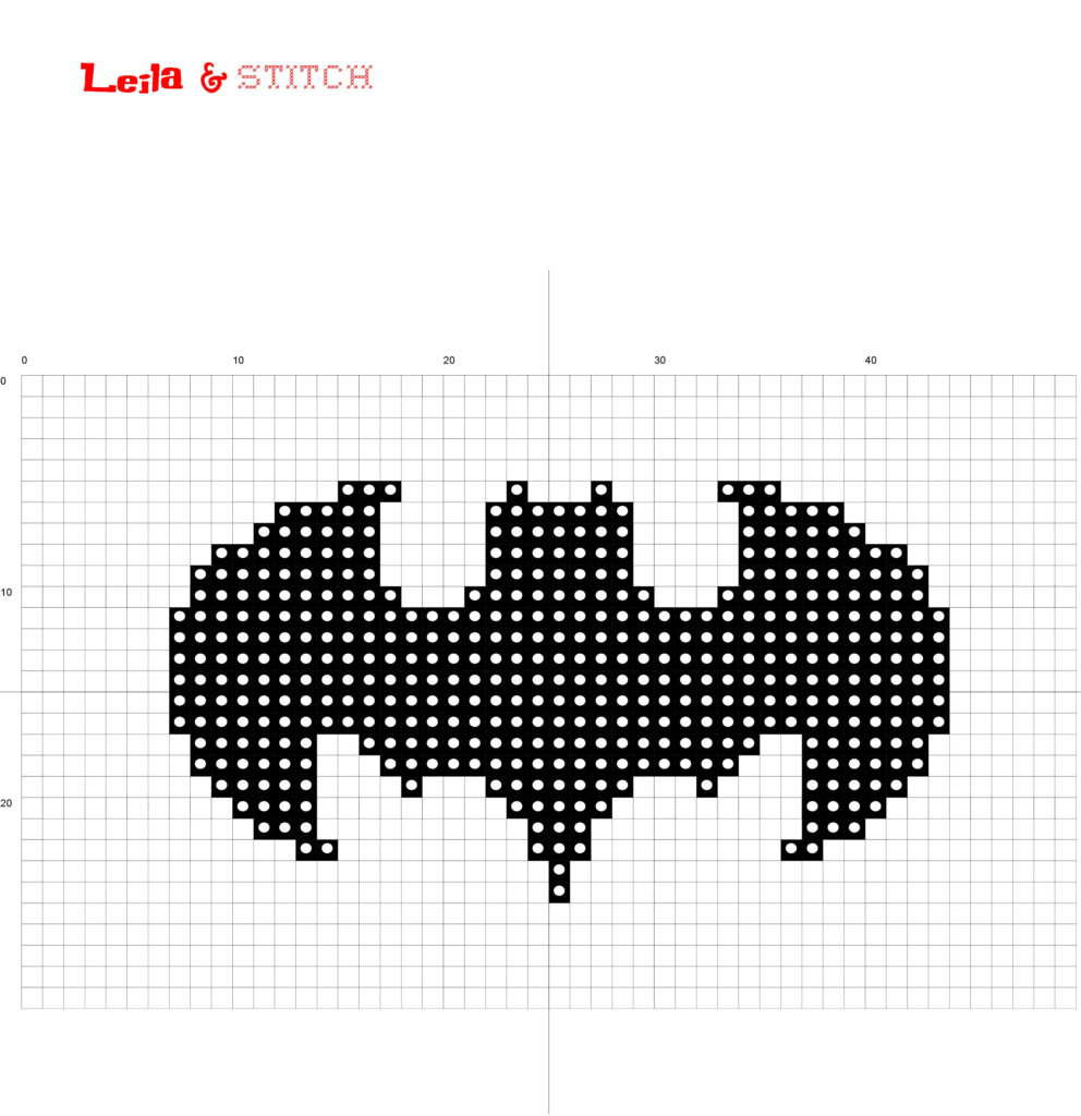 Batman Bat Logo Freebie Cross Stitch Pattern Chart Visit Me On Etsy At  - Batman Logo Cross Stitch Pattern Free