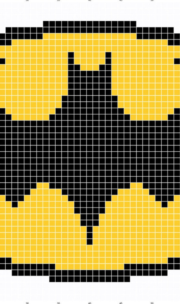 Batman Logo Downloadable Cross Stitch Pattern PDF Etsy - Batman Logo Cross Stitch Pattern Free