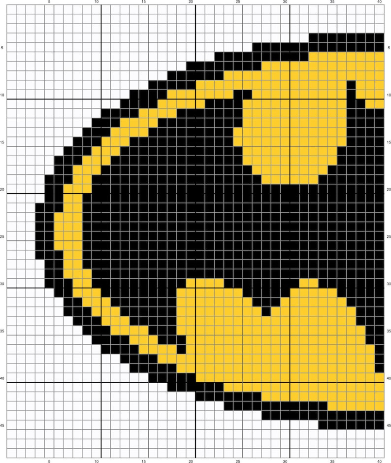Batman Logo Downloadable Cross Stitch Pattern PDF Etsy - Batman Logo Cross Stitch Pattern Free