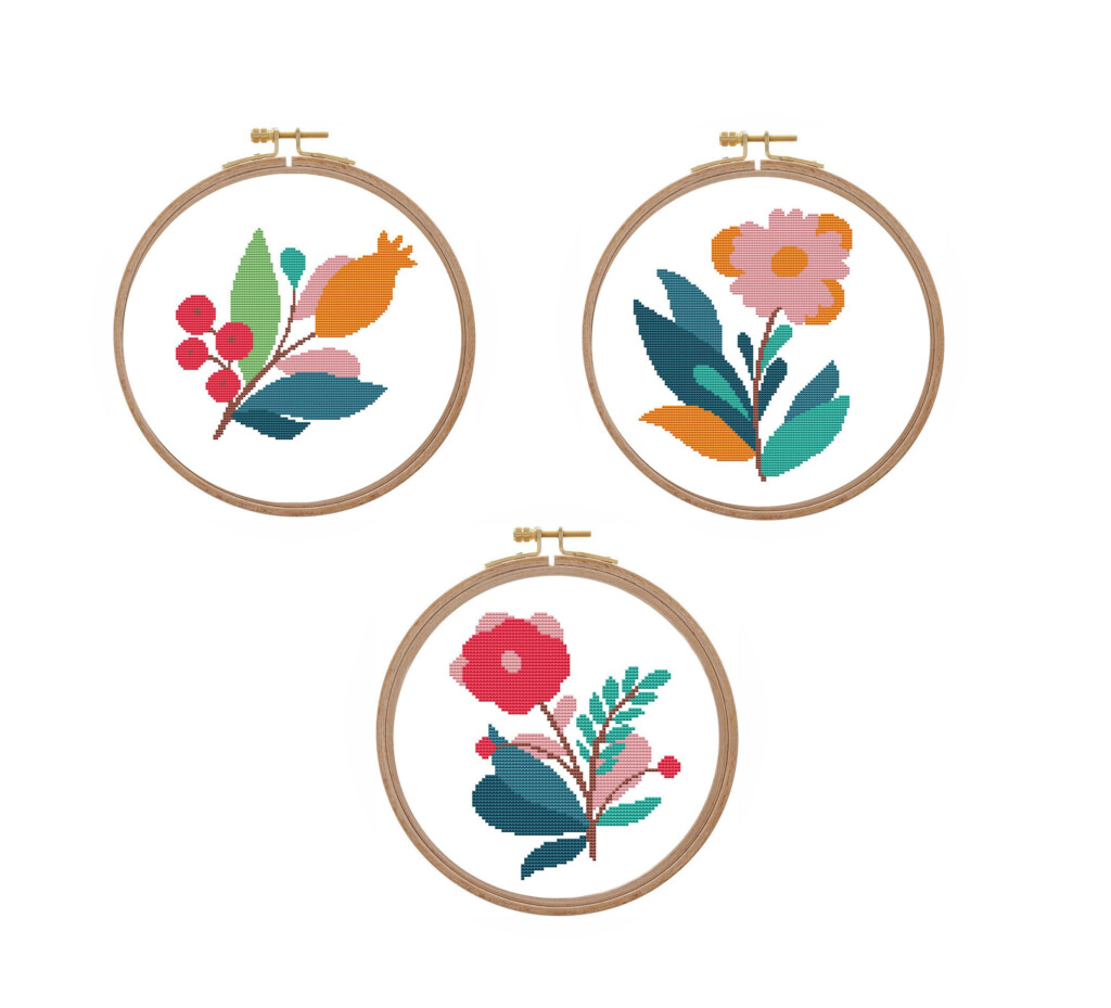 Beginner Simple Flower Cross Stitch Pattern Cross Stitch Patterns - Simple Flower Cross Stitch Pattern