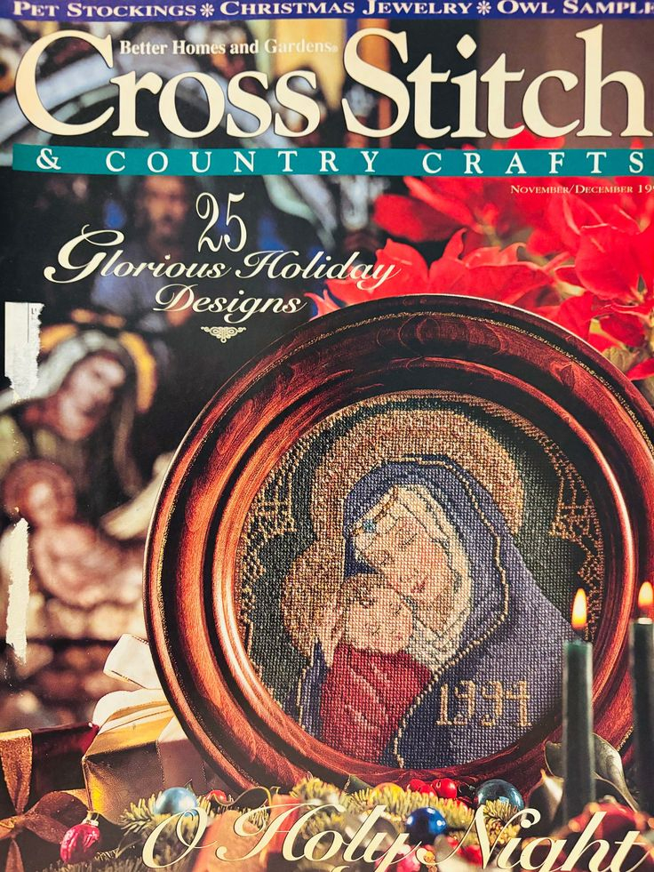 Better Homes Gardens Cross Stitch Country Crafts Pattern Magazine Nov  - Better Homes And Gardens Cross Stitch Christmas Stocking Patterns