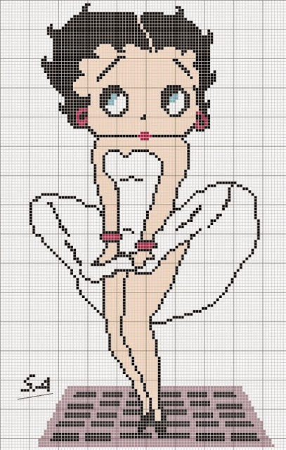  Betty Boop Cross  - Betty Boop Cross Stitch Patterns