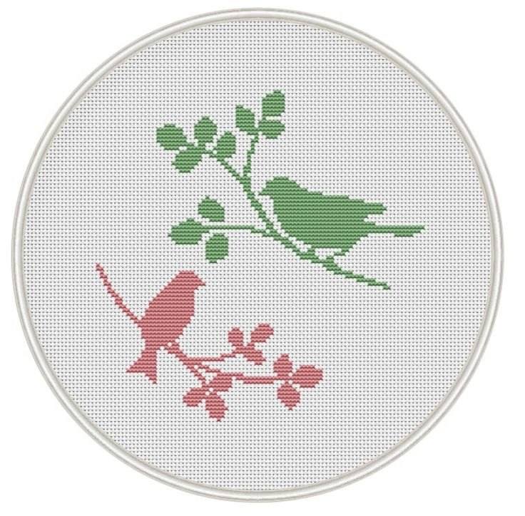 Birds Cross Stitch Pattern Cross Stitch Chart By MagicCrossStitch  - Love Birds Cross Stitch Pattern
