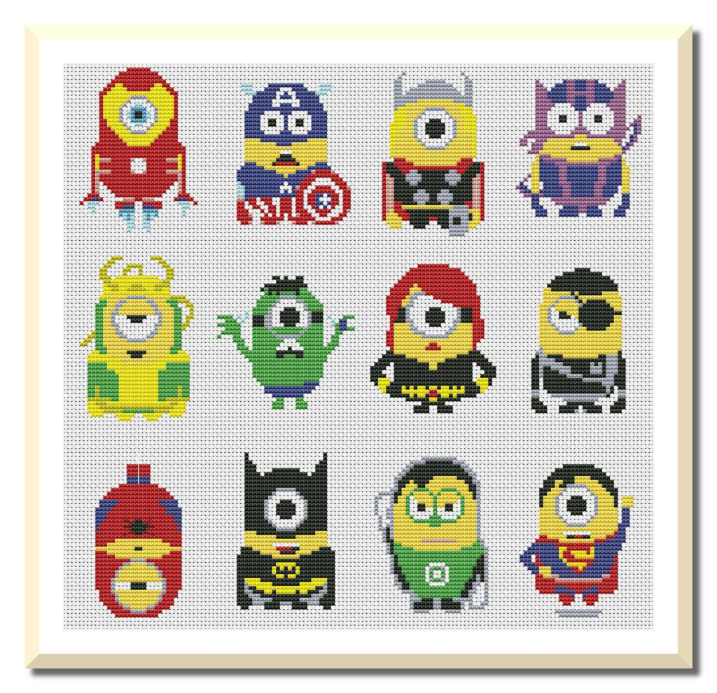 BOGO FREE Minions Cross Stitch Patterns Needlecraft - Minions Cross Stitch Patterns Free
