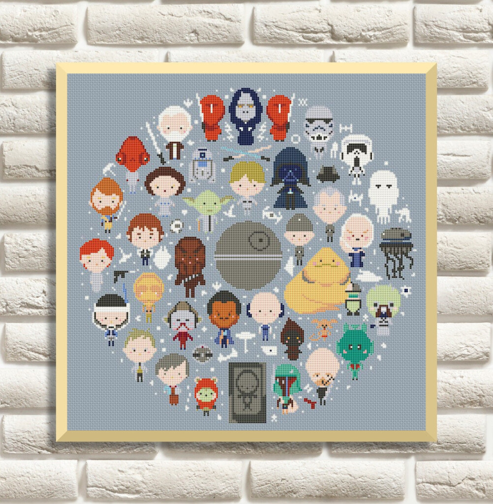BOGO FREE Star Wars Cross Stitch Pattern Mini Pixel People Etsy - Free Printable Star Wars Cross Stitch Patterns