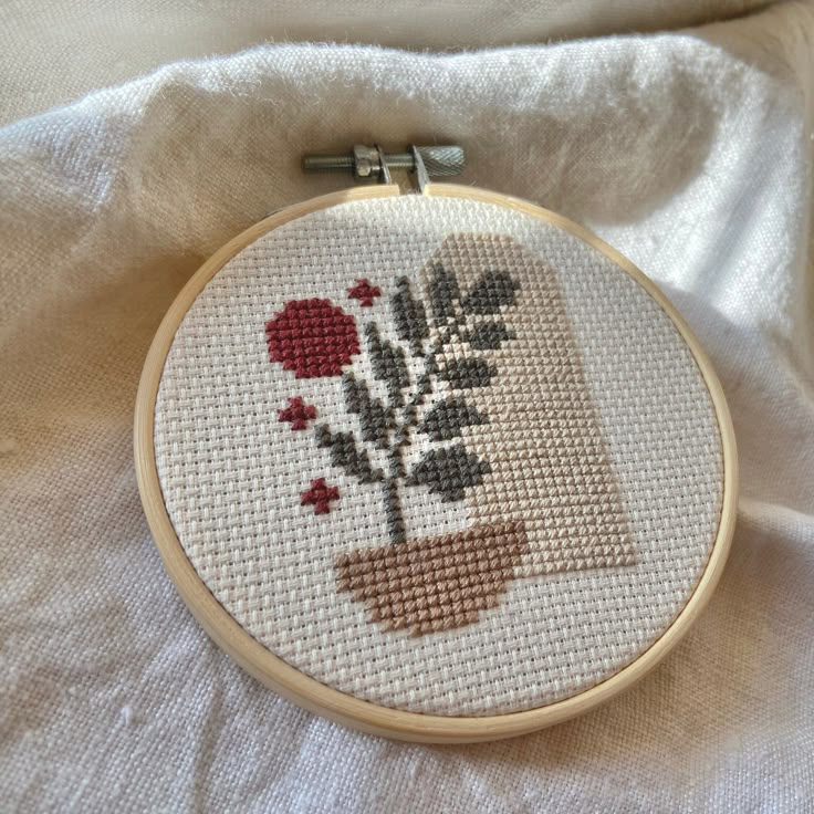 Boho Cross Stitch Pattern Instant Download PDF Boho Plant Vase Design  - Boho Cross Stitch Patterns Free