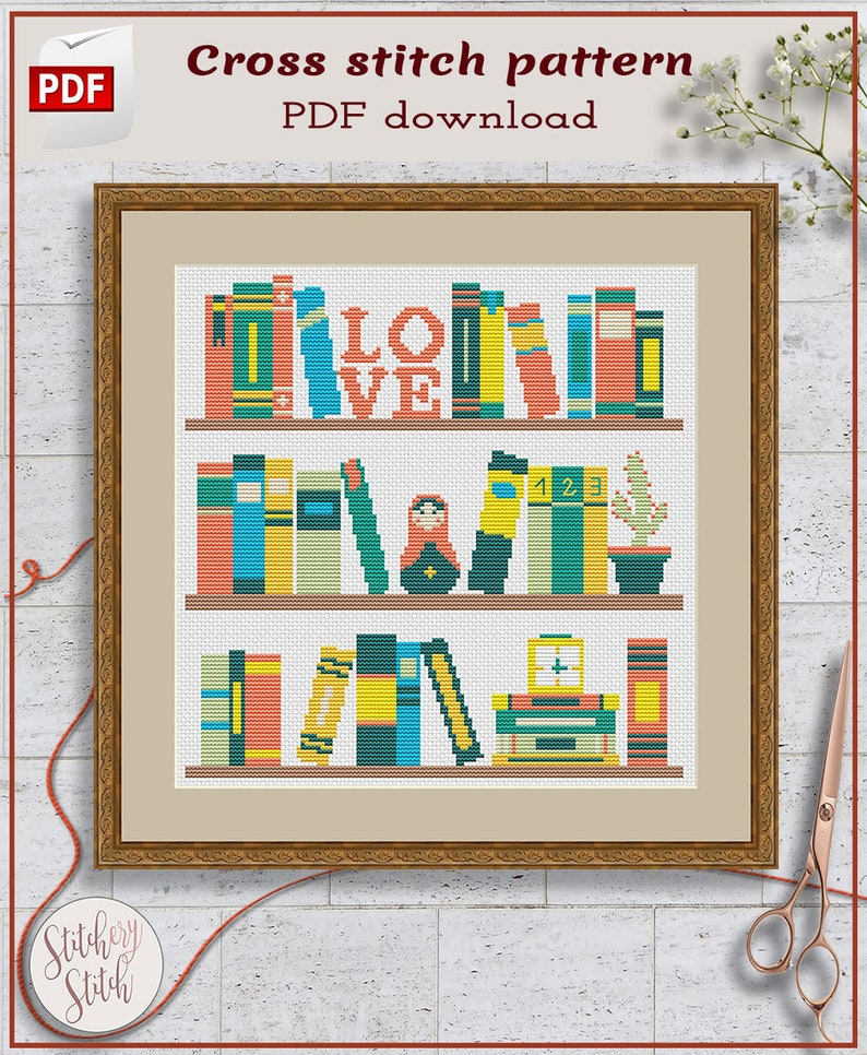 Books Cross Stitch Pattern PDF Etsy - Cross Stitch Pattern Books For Sale