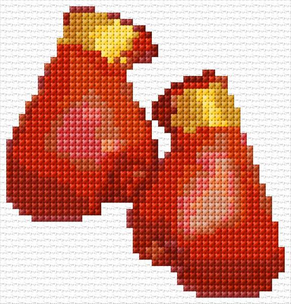 Boxing Gloves Cross Stitch Designs - Boxing Gloves Cross Stitch Pattern