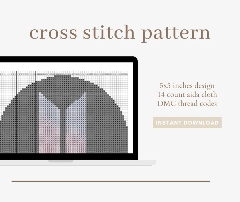 BTS Logo Cross Stitch Pattern BTS Fan Art Merch Kpop Cross Stitch  - Bts Logo Cross Stitch Pattern