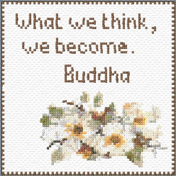 Buddha Quotes Cross Stitch Designs - Free Buddha Cross Stitch Pattern