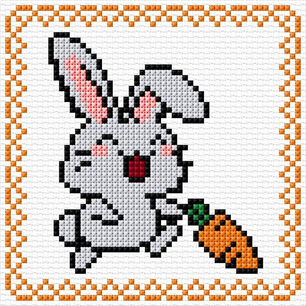Bunny Cross Stitch Designs - Small Bunny Cross Stitch Pattern