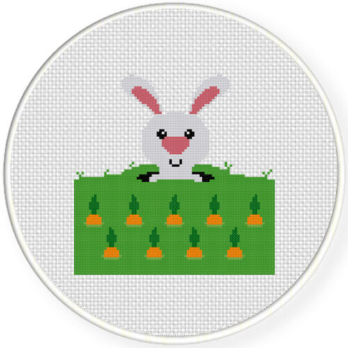 Bunny Garden Cross Stitch Pattern Daily Cross Stitch - Japanese Garden Cross Stitch Pattern