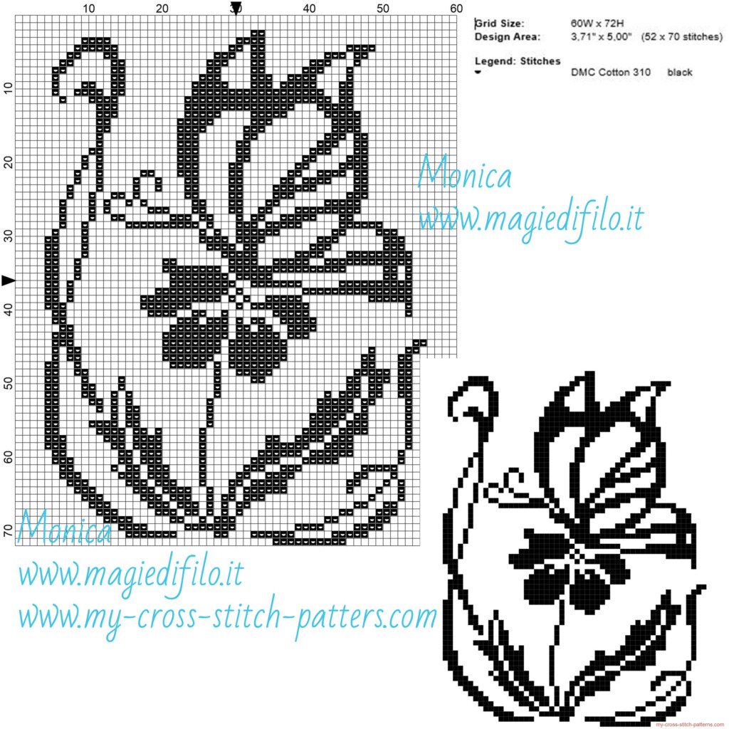 Butterfly On Flower Cross Stitch Pattern Free Cross Stitch Patterns  - Free Cross Stitch Butterfly Patterns