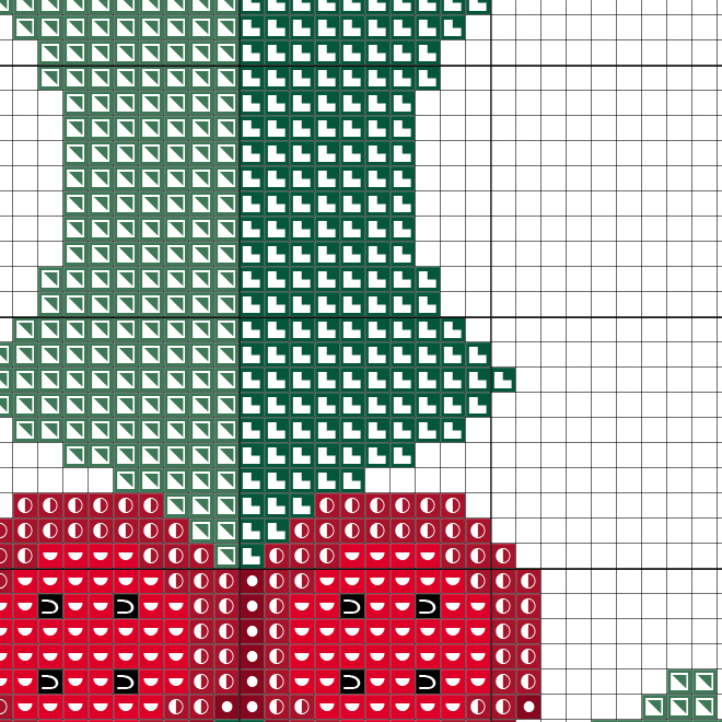 Button Holly Cross Stitch Pattern Daily Cross Stitch - Small Holly Cross Stitch Pattern