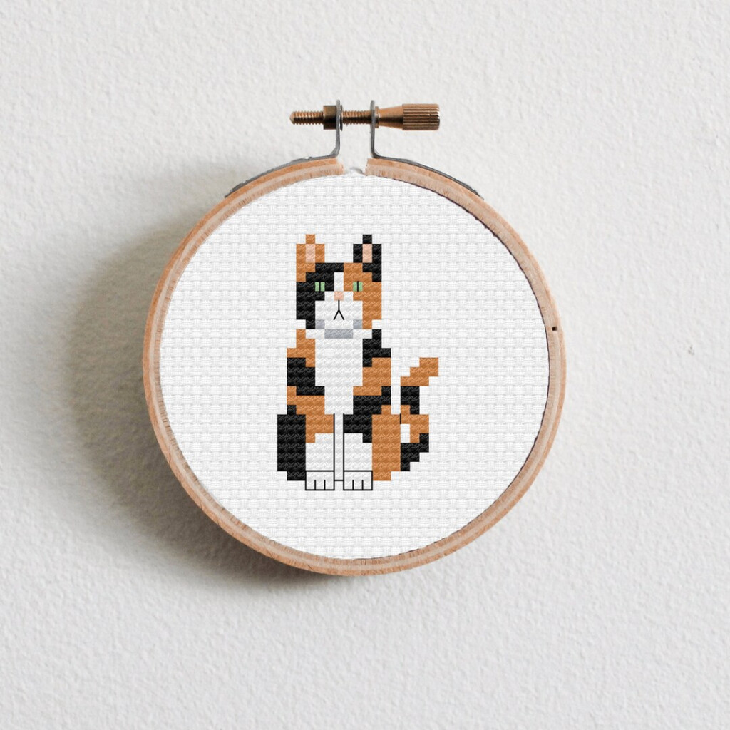Calico Cat Cross Stitch Pattern Etsy - Calico Cat Cross Stitch Patterns