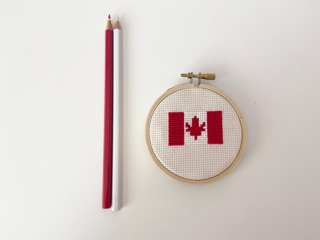 Canada Flag Cross Stitch Pattern Etsy - Mexican Flag Cross Stitch Pattern