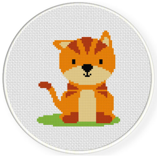 Cat Cross Stitch Pattern Daily Cross Stitch - Grey Cat Cross Stitch Pattern
