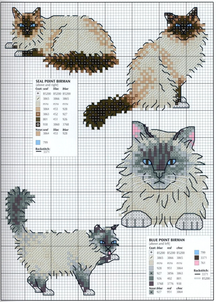 Cat Cross Stitch Patterns - Tabby Cat Cross Stitch Patterns