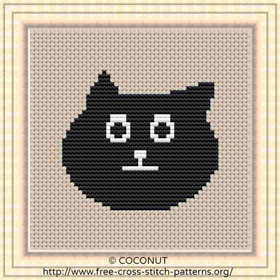 Cat Free And Easy Printable Cross Stitch Pattern Free Cross Stitch  - Small Cat Cross Stitch Pattern Free