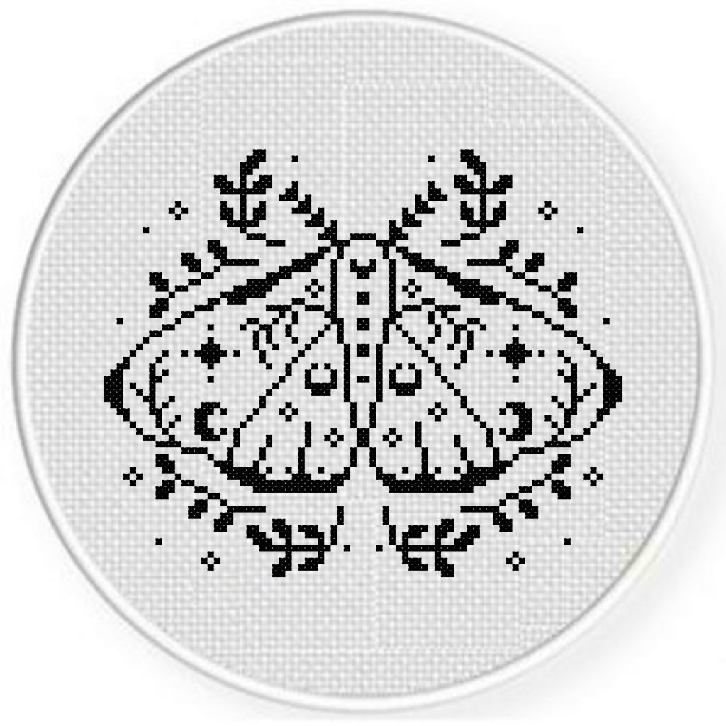 Celestial Moth Cross Stitch Pattern Daily Cross Stitch - Washday Again Cross Stitch Pattern
