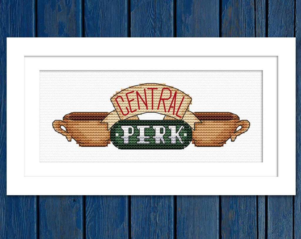 Central Perk Cross Stitch Pattern PDF Friends TV Show Cross Etsy  - Friends Tv Show Cross Stitch Patterns Free