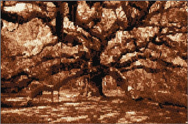 Charlestons Angel Oak Cross Stitch Designs - Oak Tree Cross Stitch Pattern