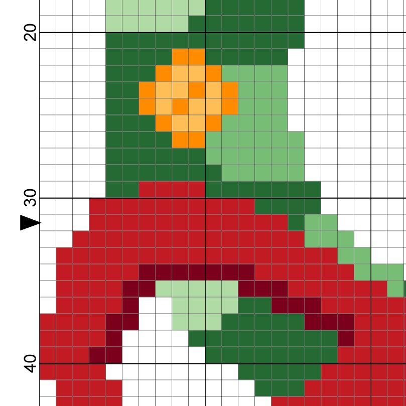 Charts Club Members Only Christmas Wreath Cross Stitch Pattern Daily  - Christmas Wreath Cross Stitch Pattern