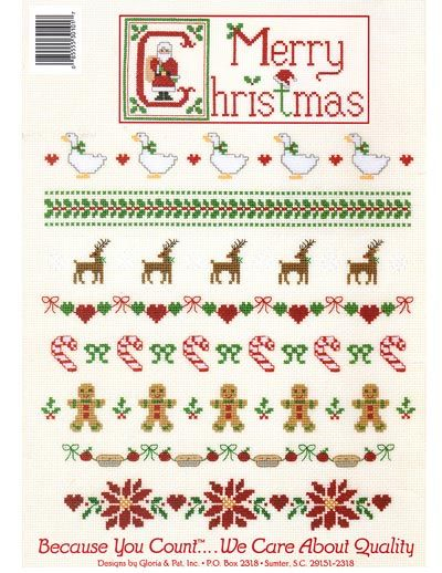 Cherished Teddies Bk 101 Cristmas Borders And Samplers Cross Stitch  - Cross Stitch Christmas Border Patterns